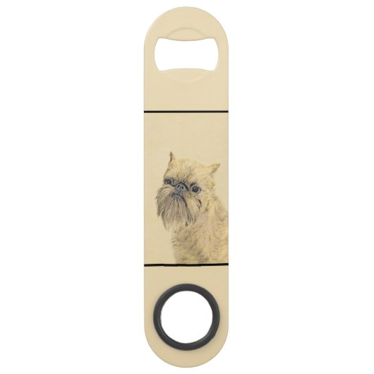 ブリュッセル絵画グリフォンの – かわいいオリジナルドッグアート スピード栓抜き (正面)