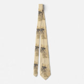 ブリュッセル絵画グリフォンの – かわいいオリジナルドッグアート ネクタイ (裏面)