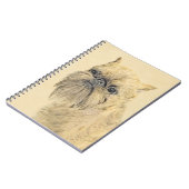 ブリュッセル絵画グリフォンの – かわいいオリジナルドッグアート ノートブック (左側)