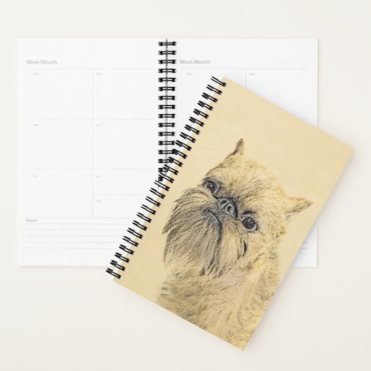 ブリュッセル絵画グリフォンの – かわいいオリジナルドッグアート プランナー手帳 (ディスプレー)
