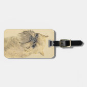 ブリュッセル絵画グリフォンの – かわいいオリジナルドッグアート ラゲッジタグ (正面横)