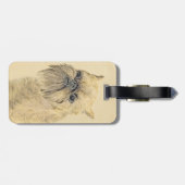 ブリュッセル絵画グリフォンの – かわいいオリジナルドッグアート ラゲッジタグ (裏面横)