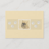 ブリュッセル絵画グリフォンの – かわいいオリジナルドッグアート 名刺 (裏面)