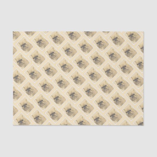 ブリュッセル絵画グリフォンの – かわいいオリジナルドッグアート 薄葉紙 (正面)