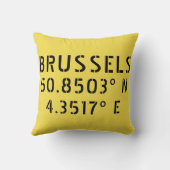 ブリュッセル緯度 クッション (裏面)