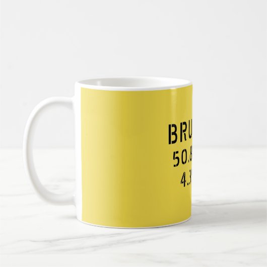 ブリュッセル緯度 コーヒーマグカップ (左)