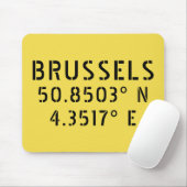 ブリュッセル緯度 マウスパッド (マウス)