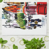 ブリュッセル都市 キッチンタオル (折り畳み)