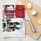 ブリュッセル都市 キッチンタオル (四つ折り)