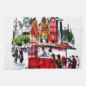 ブリュッセル都市 キッチンタオル (横)