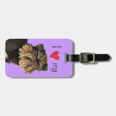 ブリュッセル·グリフォンが大好き ラゲッジタグ (正面横)