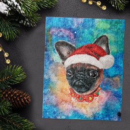 ブリュッセル・グリフォン犬のジグソーパズル クリスマスデザイン ジグソーパズル