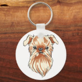 ブリュッセル・グリフォン キーホルダー (正面)