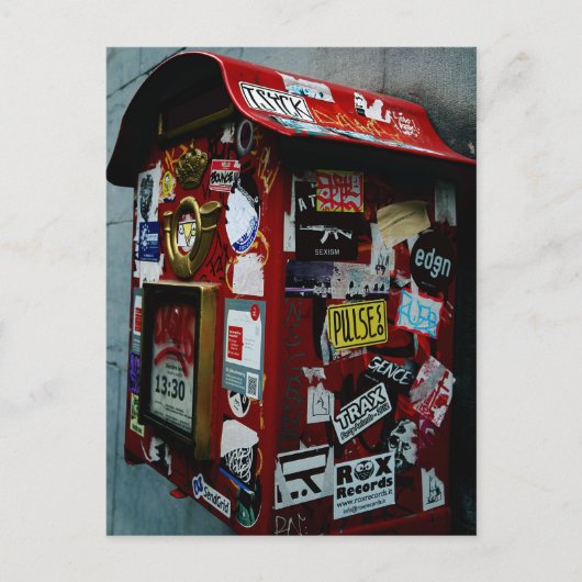 ブリュッセル:ステッカーボックスかメールボックスか? ポストカード (正面)