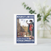 ブリュッセル，ダウンタウン，商業フェア，ヴィンテージ ポストカード (スタンド正面)