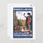 ブリュッセル，ダウンタウン，商業フェア，ヴィンテージ ポストカード (正面/裏面)