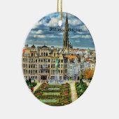 ブリュッセル，ベルギーの街並み写真 セラミックオーナメント (右)