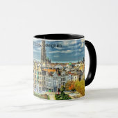 ブリュッセル，ベルギーの街並み写真 マグカップ (正面右)