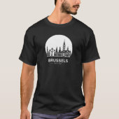 ブリュッセル ベルギー スカイライン Tシャツ (正面)