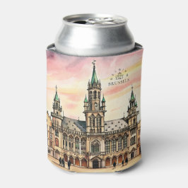 ブリュッセル ベルギー 水彩 グランパレス 缶クーラー