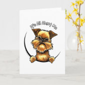 ブリュッセルGriffonすべてに約私 カード (黄色い花)