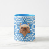-ブリュッセルGriffonハヌカーのダビデの星 マグカップ (中央)