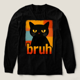 ブリュッ 黒猫 楽しい レトロ ヴィンテージ ミーム トライブレンドTシャツ