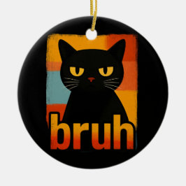 ブリュッ 黒猫 楽しい レトロ ヴィンテージ メメ セラミックオーナメント