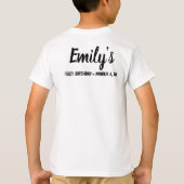 ブリュフ誕生日ガールカスタムマッチングファミリー Tシャツ (裏面)