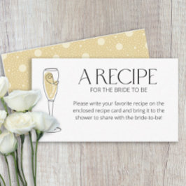 ブリュンチとバブリーシャンパンレシピのための花嫁 エンクロージャーカード