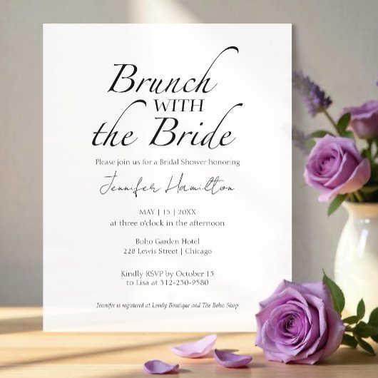 ブリュンチザブライドブラック&ホワイトブライダルシャワー