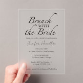 ブリュンチザブライドブラック&ホワイトブライダルシャワー アクリル招待状 (インサイチュ (ポータブル))