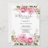 ブリュンチザブライド金ゴールドグリーンブライダルシャワー 招待状 (正面)