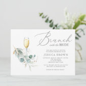 ブリュンチザブライド金ゴールドグリーンブライダルシャワー 招待状 (スタンド正面)