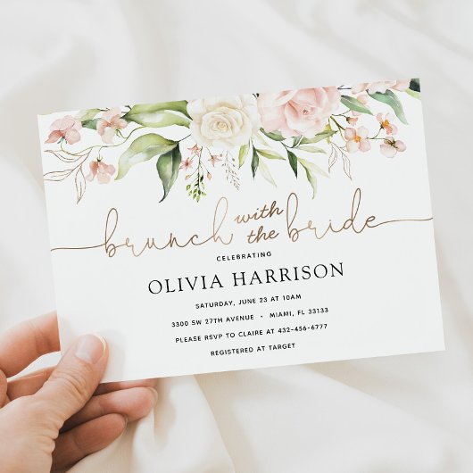 ブリュンチザブライド金ゴールドシャワー招待状 招待状