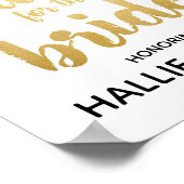 ブリュンチフォーザブライドウェディングシャワー標識 ポスター (角)