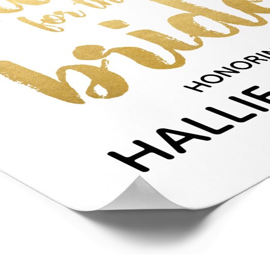 ブリュンチフォーザブライドウェディングシャワー標識 ポスター (角)