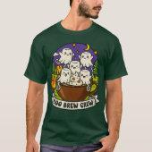 ブリュークルーのかわいいおばけコーヒーデザイン Tシャツ (正面)