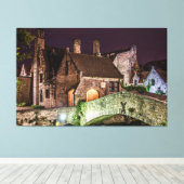 ブリュージュのボニファキウス橋 キャンバスプリント (インサイチュ (ウッドフロア))