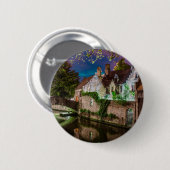 ブリュージュのボニファキウス橋 缶バッジ (正面&裏面)