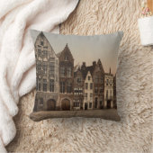 ブリュージュの図書館、ベルギー クッション (ブランケット)