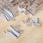 ブリュージュ(1905年)のヴィンテージの地図 ジグソーパズル (側面)