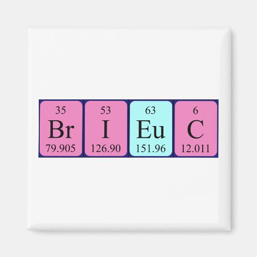 ブリューック周期表名磁石 マグネット (正面)