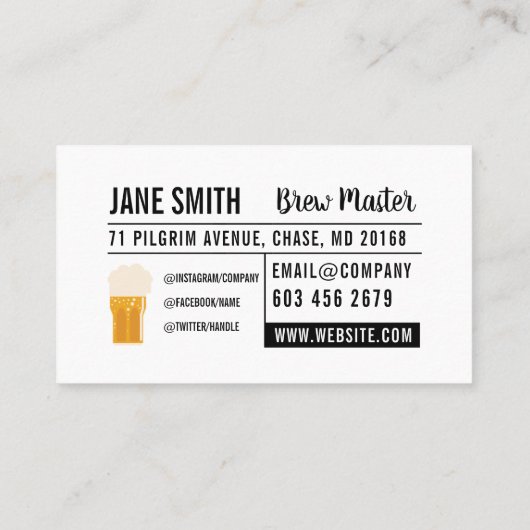 ブリューハウス | すり付きマグカップ 名刺 (裏面)