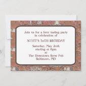 ブリューパブ水色ビールテイストパーティの招待状 招待状 (裏面)