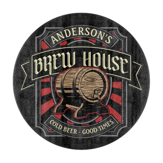ブリューパーソナライズされたハウスラベルビール醸造バーパブ カッティングボード (正面)