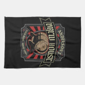 ブリューパーソナライズされたハウスラベルビール醸造バーパブ キッチンタオル (横)