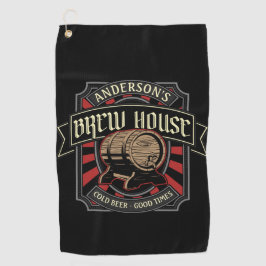 ブリューパーソナライズされたハウスラベルビール醸造バーパブ ゴルフタオル