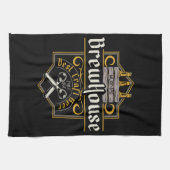 ブリューパーソナライズされたハウス最高のクラフトビアエールバー キッチンタオル (横)