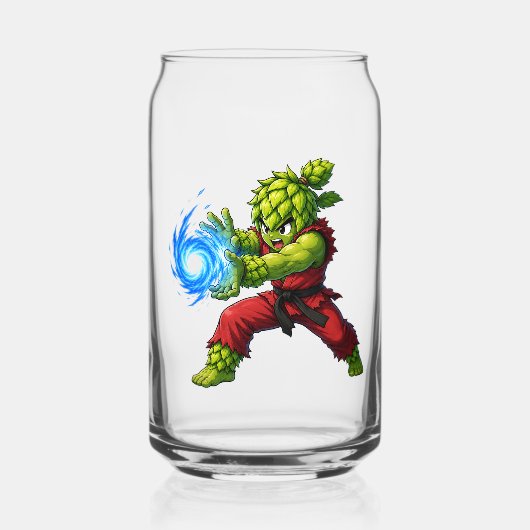 ブリューファイター ホップ缶グラス ガラス缶 (正面)